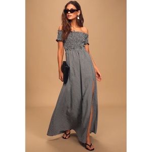 Lulu’s | Patsy Gingham Off-the-Shoulder Dress